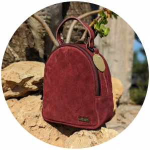AB.Z · Pelle · mochila serraje (610) GRANATE