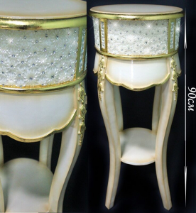 399-004 Подставка интерьерная 90см. ЖЕМЧУГ В СТРАЗАХ  в под.уп.(х1) МДФ.