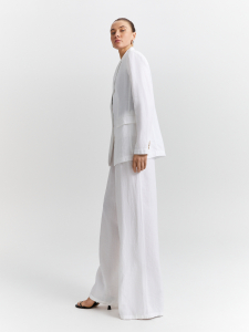 Однобортный жакет изо льна