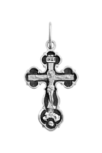 Крест из серебра литье частичное чернение