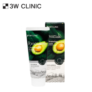 3W CLINIC Пенка для умывания с авокадо, Avocado Cleansing Foam, 100 мл