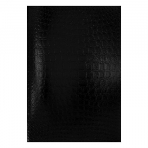 Тетрадь А4, 96 листов в клетку Hatber «Croco. Metallic», бумвинил тиснение, блок офсет, чёрная