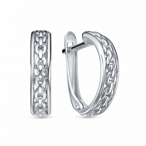 Серьги родированные серебро 925*