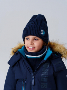 Комплект для мальчика: шапка, снуд