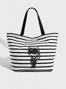 Женский шоппер KARL LAGERFELD ikon print stripe shopper