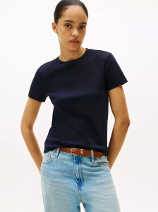 Drapey Smooth Cotton Crewneck T-Shirt