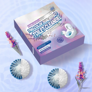 Таблетки очищающие для сливного бачка унитаза ЛАВАНДА, набор 4 шт. по 50 гр.