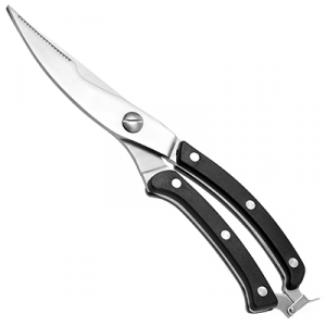 Ножницы кухонные для рыбы и птицы 25см, усиленные, бакелитовые ручки, в блистере (Китай)