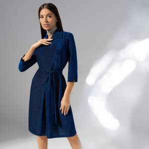 Платье свободного силуэта, Модная реализация (с поясом)