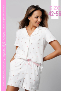 Пижама с шортами и рубашкой 410WHT