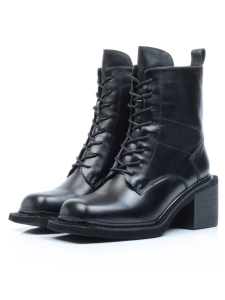 SE21W-2A BLACK Ботинки зимние женские (натуральная кожа, натуральный мех)