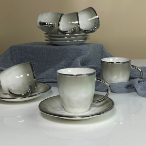 122-116 Кофейный набор 12пр. 110мл  TORONTO GREY в под.уп.(х12)Фарфор