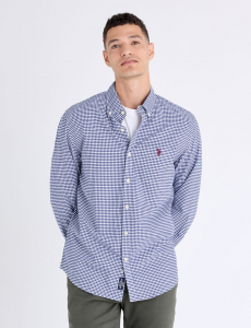LONG SLEEVE LIGHT WEIGHT GINGHAM OXFORD SHIRT