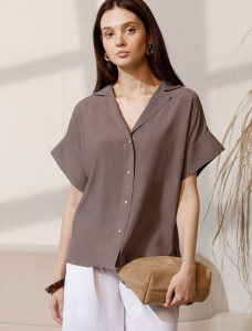 Блузка с коротким рукавом из вискозы с лиоцеллом