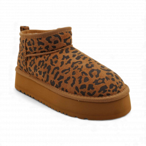 Угги из натуральной кожи UN002-11 коричневые