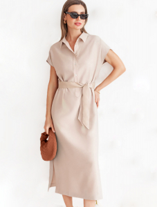 Платье-рубашка из плотного лиоцелла