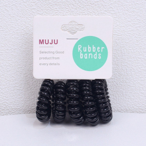 Набор резинок-пружинок для волос 5 шт. ЧЕРНЫЕ