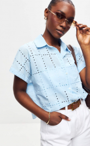 Рубашка к/р F412-1146 l.blue