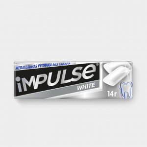 «Impulse ICE», жевательная резинка WHITE, 14 г (упаковка 30 шт)