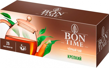 «Bontime», чай черный «Крепкий», 25 пакетиков, 37,5г