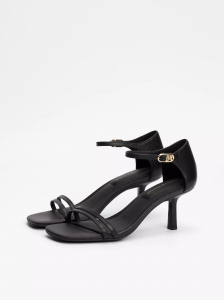 Monogram Strap Kitten Heel Shoe