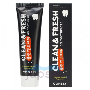 Consly Clean Fresh Гелевая зубная паста с бамбуковым углем и перечной мятой, 105 гр