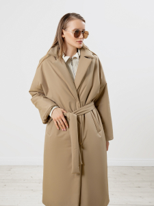 Пальто женское еврозима с мембраной и утепленной спинкой