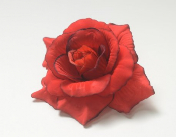 Искусственные цветы, Голова розы бархатная для ветки, венка