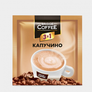 «Bridge Coffee», напиток кофейный  3 в 1 Капучино, 20 г (упаковка 16 шт)
