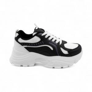 Кроссовки женские В2170-1 черно белые