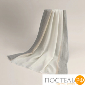 TOGAS МЕРСЬЕ экрю/серый, Палантин 70х200, 1пр., альпака/шелк, 100 г/м2