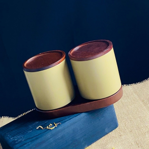 235-107 Набор из 2 банок 350мл с крышками на подставке TROPICAL в под.уп.(х12)Фарфор