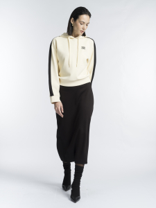 Свитшот с капюшоном из хлопкового пике