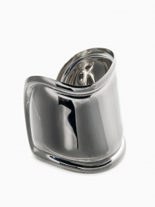 Браслет манжета «Изгиб», цвет серебро