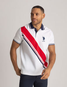 SASH POLO SHIRT WITH SIGNATURE STRIPE TRICOT TAPE