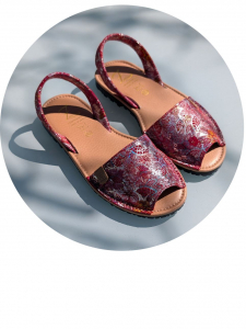 Босоножки -Абаркасы от Ab.Zapatos 320-8 Hojas Rojas АКЦИЯ