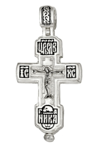 Крест-складень из серебра частичное чернение литье