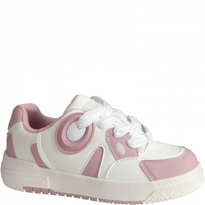 T-11038-B бел/роз Кроссовки для девочек (33-38)/8