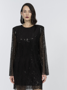 Платье с бахромой из пайеток