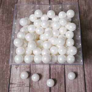 Сахарные шарики Белые перламутровые 10 мм, 1 кг