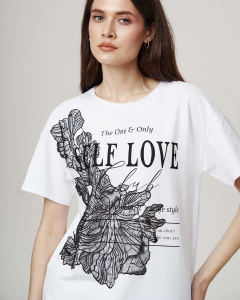 Футболка хлопковая оверсайз с аппликацией FDC005