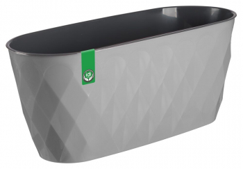 Балконный ящик «Laurel» 5 л с дренажной вставкой (серый)