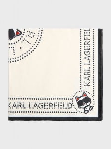Женский платок 60х60 см KARL LAGERFELD ikon circle choupette scarf