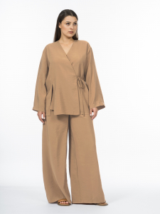 Брюки из модала с эффектом крэш