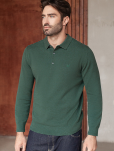 Джемпер-поло из хлопка с нейлоном