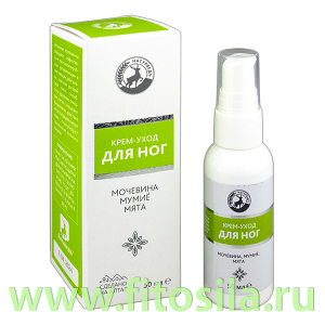 Крем-уход Натурведъ № 9 Для ног Мочевина, мумиё, мята   (50 мл)  марка 