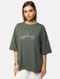 Футболка свободного кроя с авторским принтом