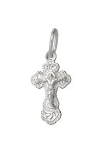 122.55 крест из серебра штампованный белый
