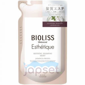 Bioliss Botanical Esthetique Refining Moist Шампунь для волос увлажняющий, с ароматом жасмина и фрезии, мягкая упаковка, 400 мл