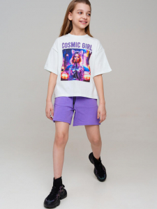 Комплект для девочки: футболка, шорты